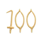 100th Birthday Beeswax Number Candle Set