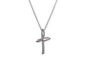 .01ct. Diamond Cross Pendant in 14K White Gold