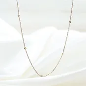 0.25cttw Diamond Bezel Diamonds-by-the-Inch Necklace in 14K Yellow Gold, 18"