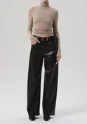 Ayla Baggy Recycled Leather in Chocolate Brown
