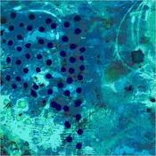 108" Spotted Graffiti by Marcia Derse - Blue Hour