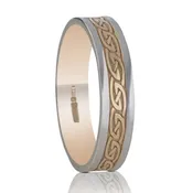 5 mm 10K Celtic Waves Wedding Ring by Boru — Unique Celtic Wedding Rings