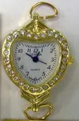 12 Gold Rhinestone Loop Watch Faces