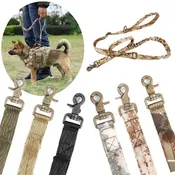 Tactical Bungee Dog Leash Heavy Duty Military Style No Pull No shock leash with Two padded handles adjustable length (Premade)