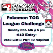 Pokemon TCG League Challenge Oct. 4th 5 pm — 3rd Universe