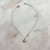 Anchor Charm Anklet In Silver