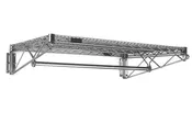 18″ x 48″ Chrome Wall Mounted Gowning Rack With Hanger Tube