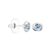 Oval Flower Stud Earrings