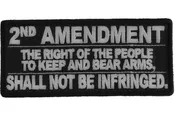 2nd Amendment, The Right of The People To Keep and Bear Arms, Shall Not Be Infringed Patch