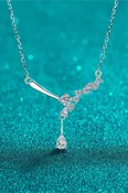 1 Carat Moissanite 925 Sterling Silver Necklace