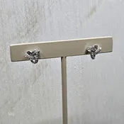 10k White Gold .10ctw Love Knot Earrings