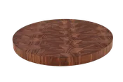 African Mahogany End Grain Butcher Block Round Cutting Board
