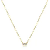 14kt Gold and Diamond Significance Bar Necklace - Two
