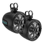 10" 2-Way Marine Tower Speaker w/Titanium Dome Tweeter (Black) - POD10F4B