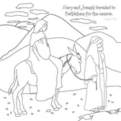 Christmas  Story Coloring Card - 12/Pk  Size: 6 x 6