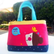 Children's Tote - Bird (Pink)