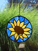 Stained Glass Sunflower Sun Catcher — Mountain Edge Refined Glass