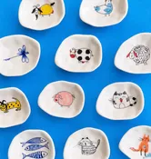 Jewelry Bowls for throughout the year, hand painted in Bat Trang, Vietnam