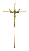10" METAL CRUCIFIX BRONZE RISEN CHRIST