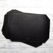 Beveled Edge Personalized Fine Leather Placemat