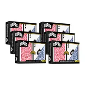 Copag 1546 100% Plastic Playing Cards - Bridge Size (Narrow) Regular Index Blue/Red Double Deck Set