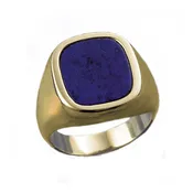 18K Gold and Lapis Lazuli Square Signet Ring
