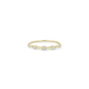 14k Altering Marquise Diamond Bezel & Bead Ring