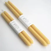 100% Beeswax Dipped Taper Candles | Natural Gold: 10 Inches