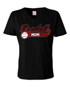 Baseball Mom Black Tee
