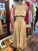 ALC Nude Sateen Pleat Waist detail Sleeveless Dress, Size 0