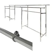 Add-On Hangrail Double Bar Clothing Racks 60 inch