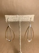 14K Gold Filled and Sterling Silver Teardrop Lever Back Earrings