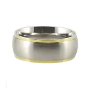 Gold Edge |  Wide Band | Custom Name Ring