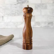 10.75" Wood/Gold Pepper Mill
