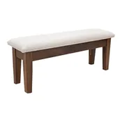 48" Walnut Wood Upholstered Shaker Heavy Leg Bench | CO-22-63
