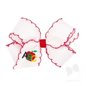 ABC Embroidered Medium Moonstitch Bow
