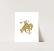 Bronco Silhouette Paper Silhouette - Giclée Print