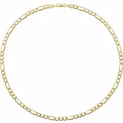 14K Gold 5.5mm Figaro Chain 24"