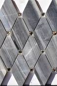 Abigail Pattern Ling Grey Blue Marble With Mirror Dot