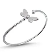 Sparkle Dragonfly Flex Cuff Bracelet