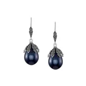 Azaara Vintage Classic Black Pearl Drop Earrings