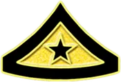 Blackinton A12986 Lance Corporal Enameled Chevron with Star (9/16" x 13/16")