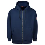 Bulwark® Men's Fleece FR Zip-Front Hooded Sweatshirt