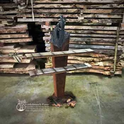 Artistic Functional Redwood Table