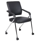 Black Caressoft Plus Nesting Chair by BOSS (sold as set of 2)