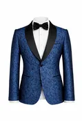 Blue Flower Design Jacket