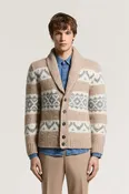 Alpaca, wool and cotton cardigan