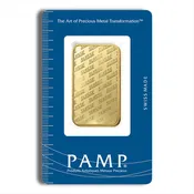 1 oz Gold Bar - PAMP Suisse (Carded)