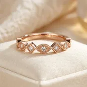 Blush Diamond Wedding Band