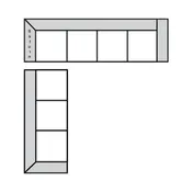 Arlington - Left Arm 3 Seat Sofa & Right Arm 4 Seat Sofa w/ Left Return 129"x129"